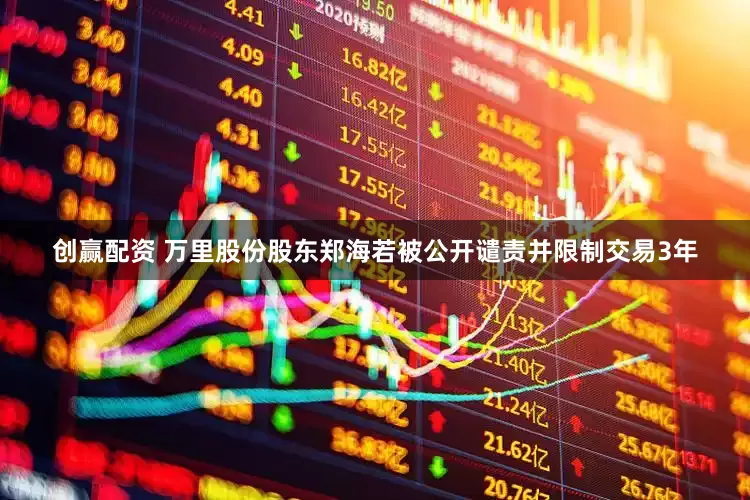 创赢配资 万里股份股东郑海若被公开谴责并限制交易3年